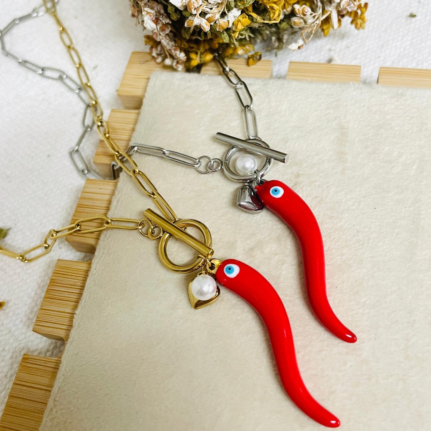 Colar amuleto Pimenta