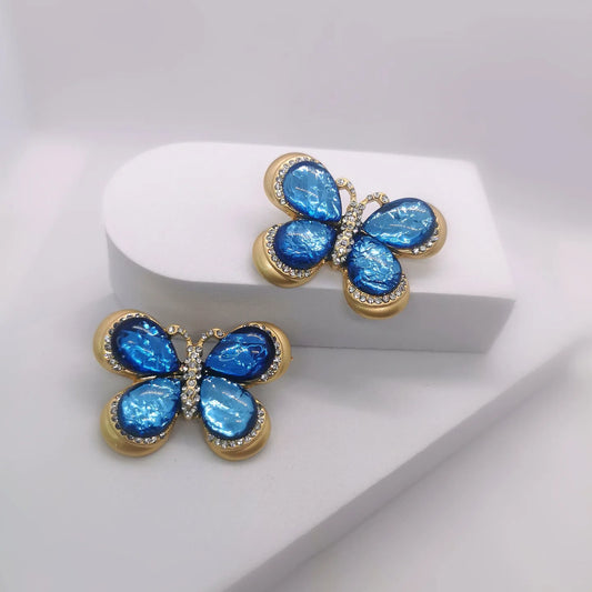 Brincos Blue Butterfly