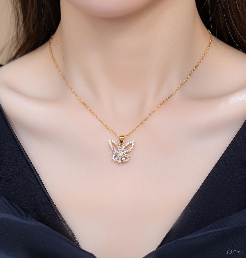 Butterfly Rotating Necklace